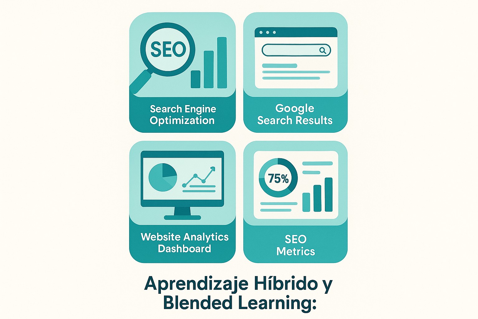 Infografía: conceptos clave de Aprendizaje Híbrido y Blended Learning: Maximizando lo Mejor de Ambos Mundos
