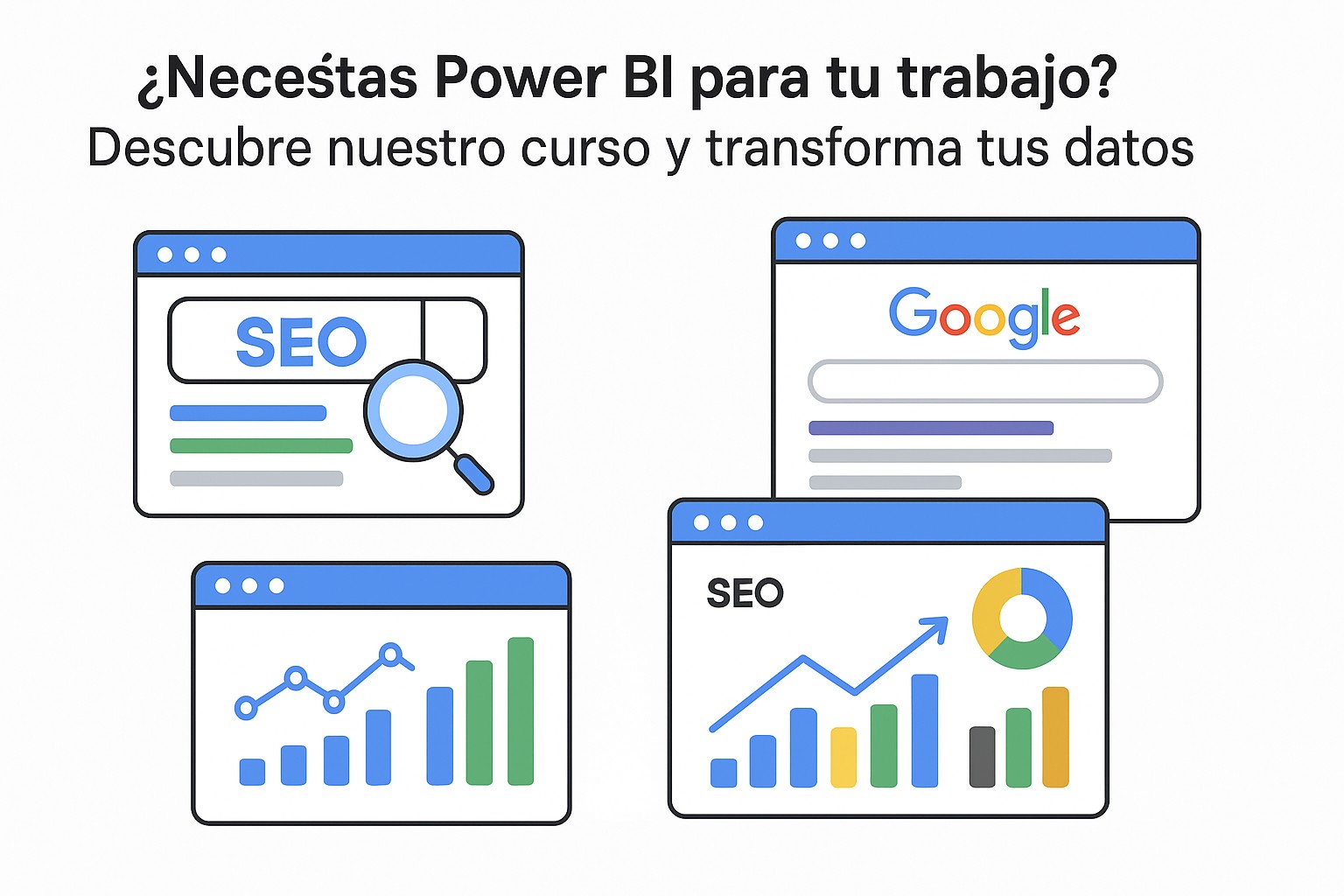 Profesional analizando datos en Power BI con múltiples pantallas