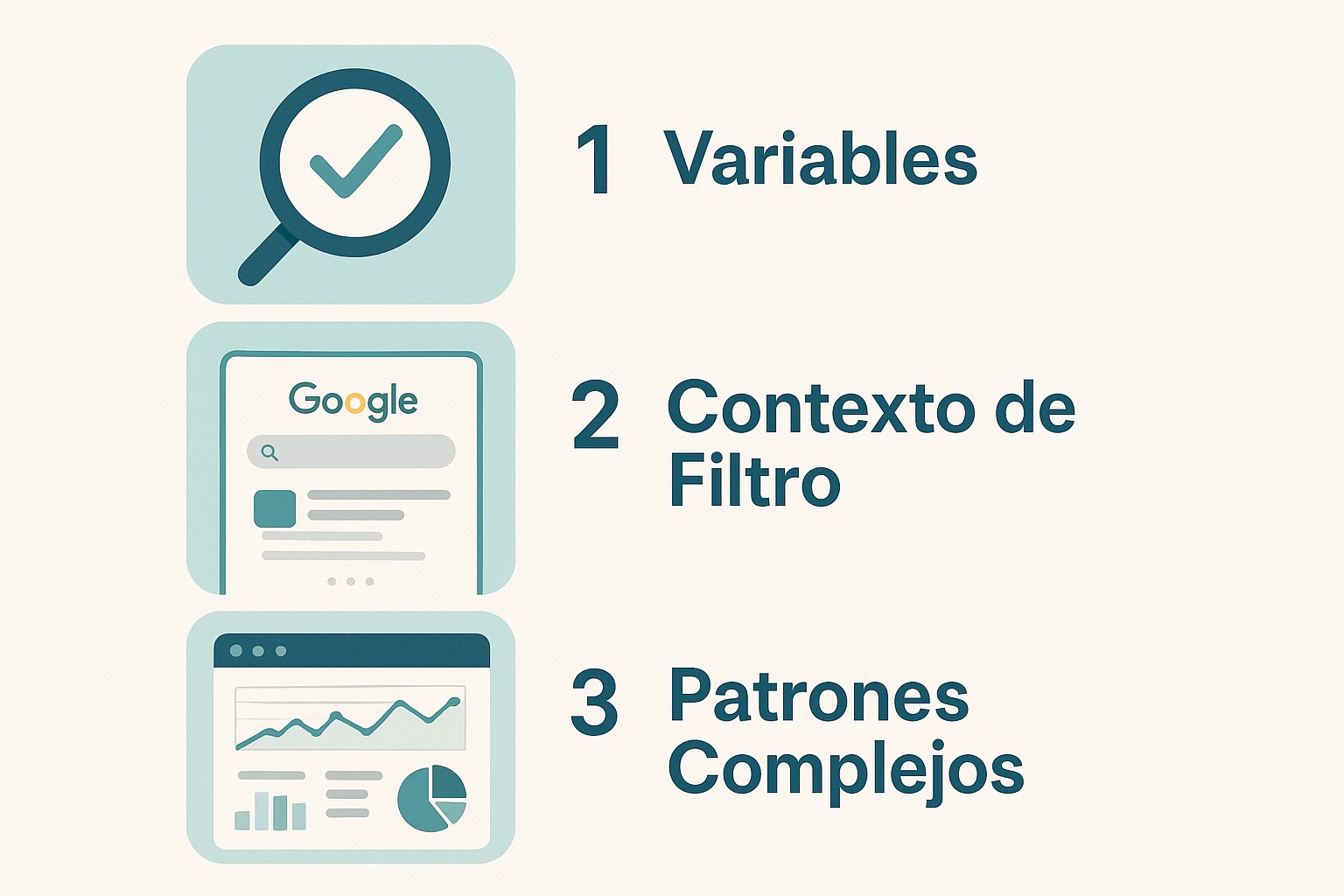 Infografía: conceptos clave de DAX Avanzado: Variables, Contexto de Filtro y Patrones Complejos para Maestros