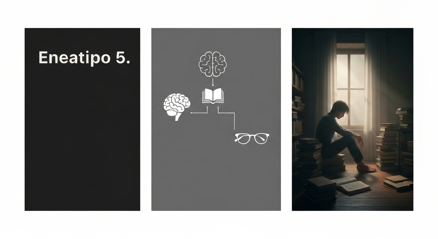Table illustrating Enneagram Type 5 focus: competence, knowledge, and potential for isolation.