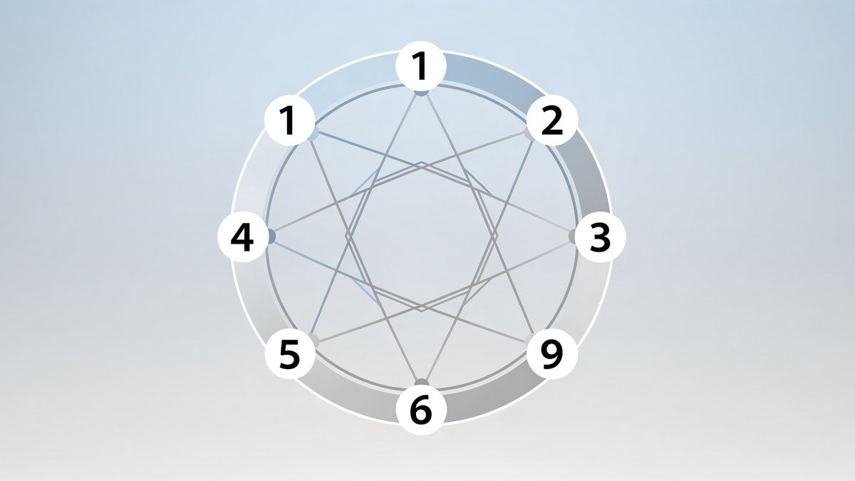 Diagrama del Eneagrama con los 9 tipos de personalidad