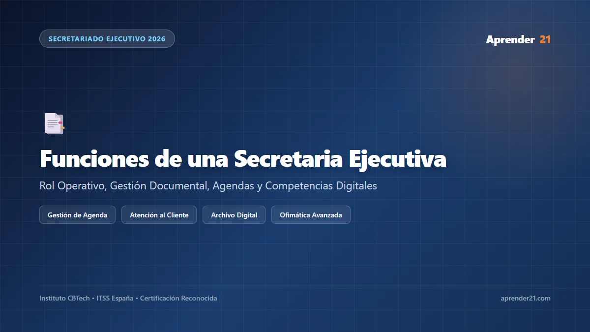 Funciones de una Secretaria: Qué Hace, Tipos y 30 Tareas Clave 2026
