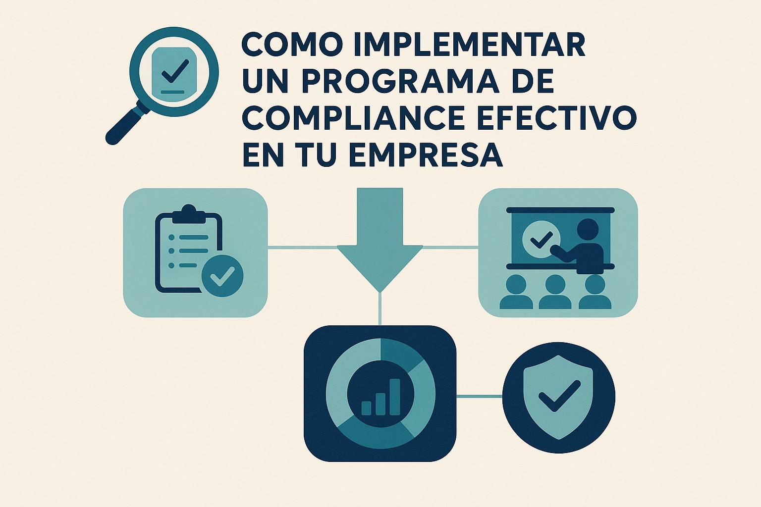Infografía: conceptos clave de Cómo Implementar un Programa de Compliance Efectivo en tu Empresa