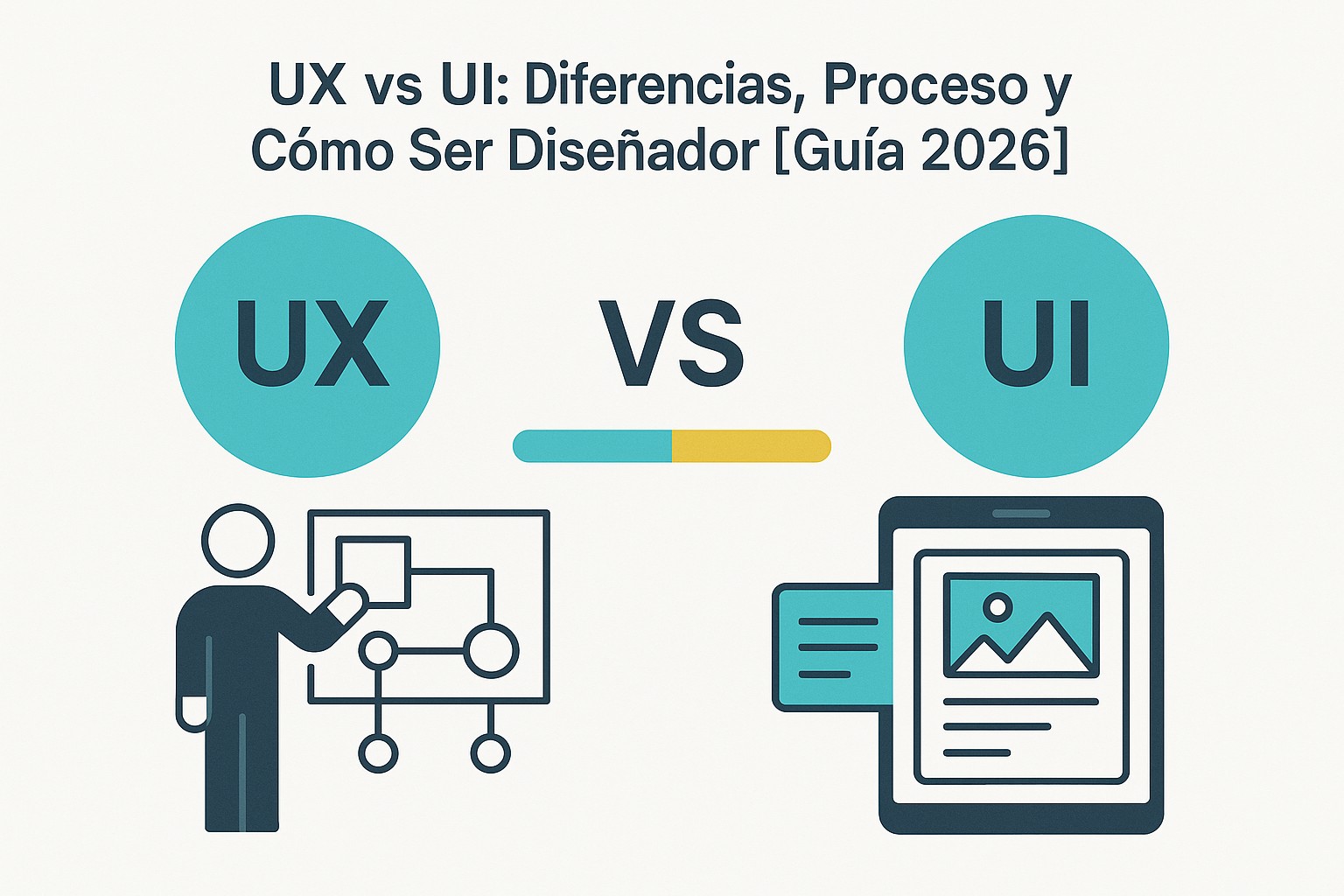 Ilustración sobre ux ui diseno guia