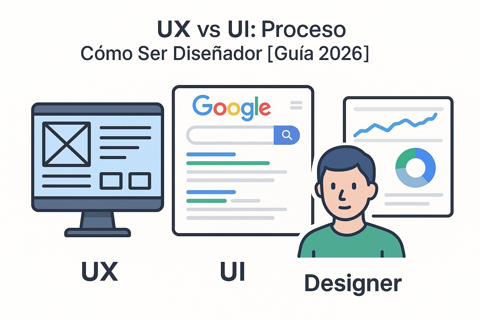 Diagrama sobre ux ui diseno guia